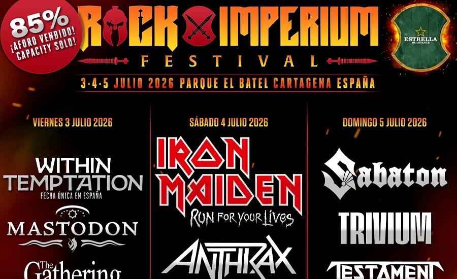 Rock Imperium Festival ya ha vendido el 85% de su aforo para 2026, con Iron Maiden, Within Temptation y Sabaton liderando su cartel