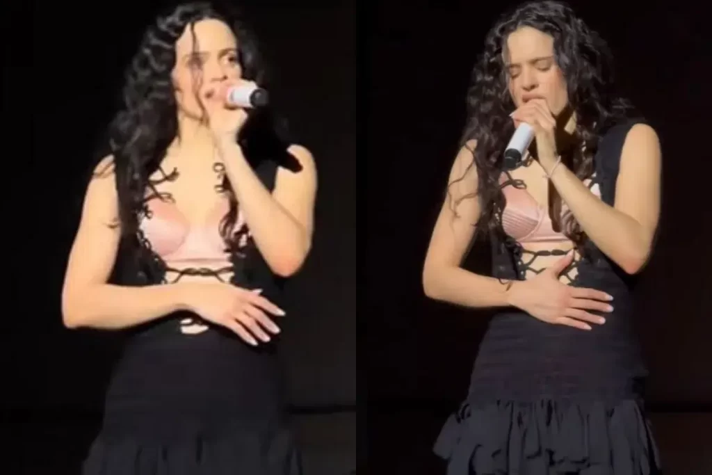 Rosalía suspende su show en Milán por intoxicación: El video